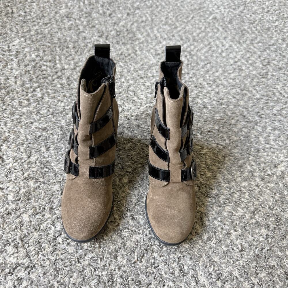 Fly London Klea Womens Brown Suede Ankle Booties Boots Block Heel 37 US 7 NEW - Picture 2 of 7